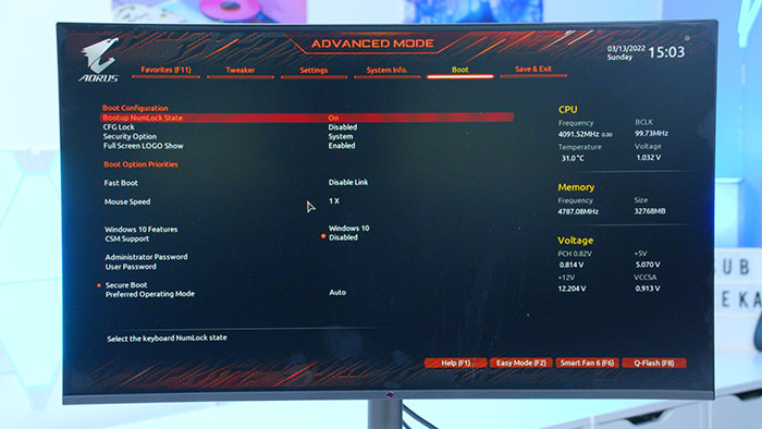 AORUS Master BIOS Advanced Mode