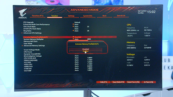 AORUS Master XMP Settings