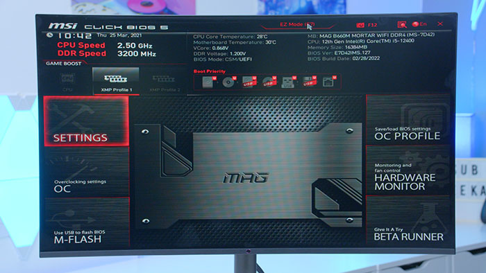 MSI Mortar BIOS Advanced Mode