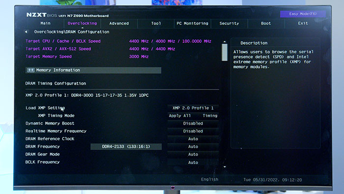 NZXT BIOS DRAM Overclocking