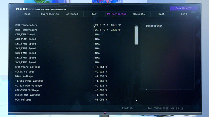 NZXT BIOS Fan Settings