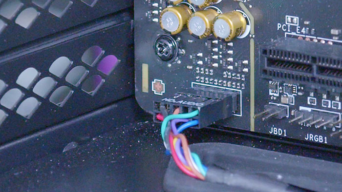 HD Audio Connector After - How to Plug In Front Panel Connectors