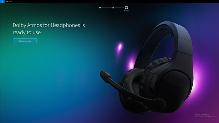 Setup Headphones 4 - Dolby Access Setup