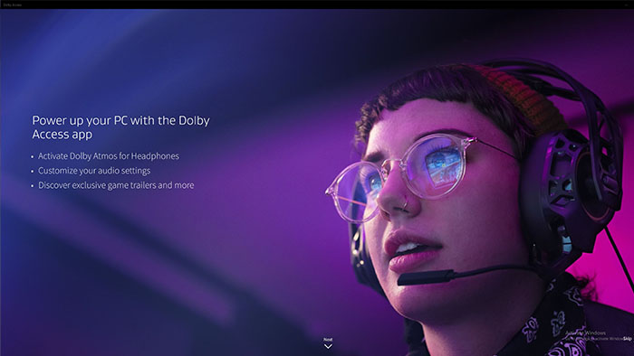 Start Page 1 - Dolby Access Setup