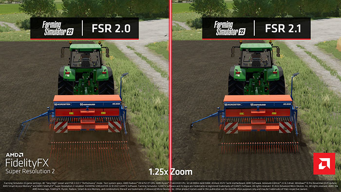 AMD FSR Farming Simulator 22 comparison