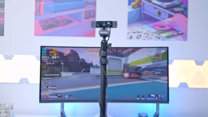 Verbatim 4K Webcam On Monitor