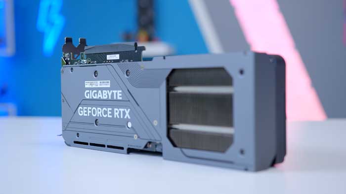 Gigabyte Gaming OC RTX 4060 Ti Backplate Angled