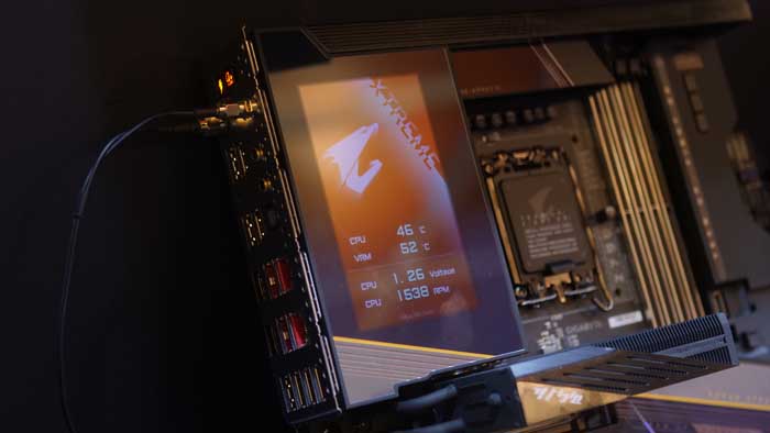 Gigabyte Z790 AORUS XTREME X LCD Screen