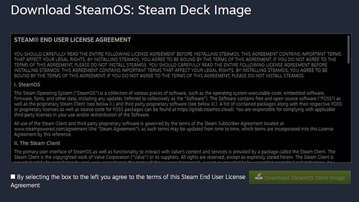 Steam Deck SteamOS Download