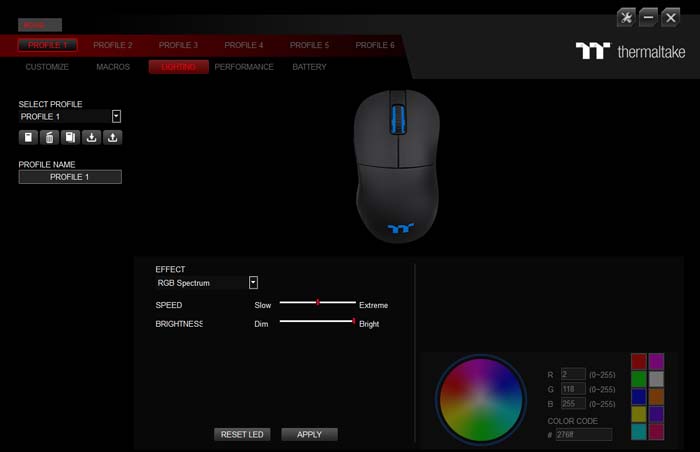 Thermaltake Damysus software RGB