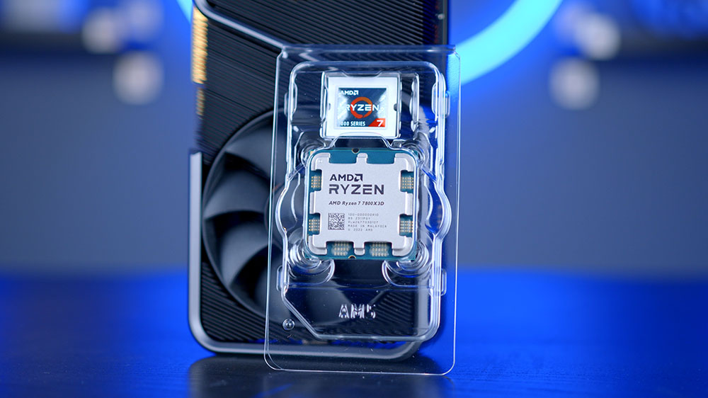 AMD Ryzen 7 7800X3D in front of GPU Resized