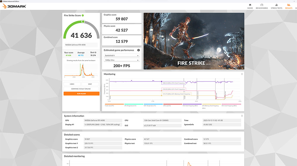 Acer Predator Orion Review 3D Mark Firestrike Benchmark