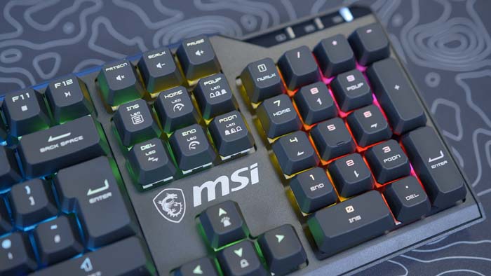 MSI Vigor GK41 Right Side RGB Close-Up