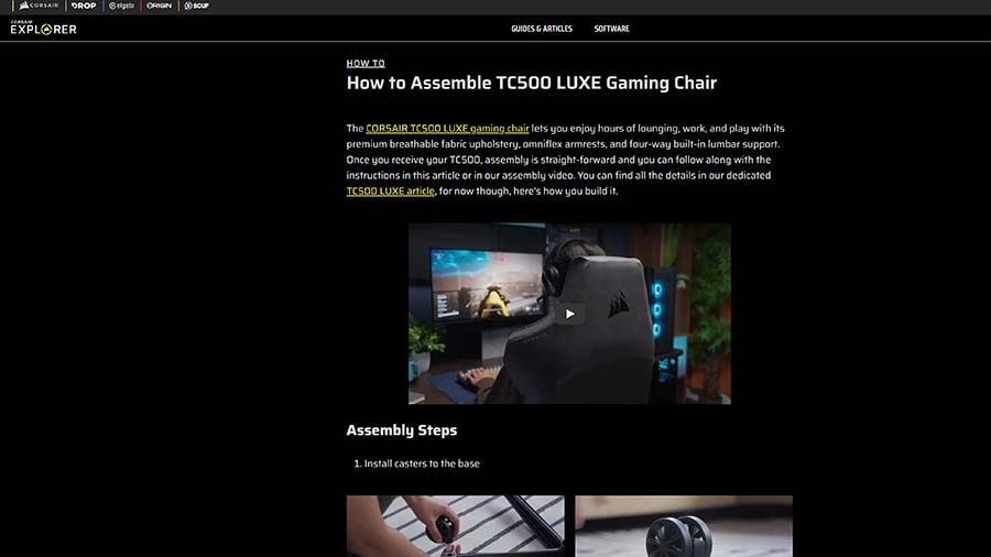 MPI_Corsair Chair TC500 Luxe Website Guide