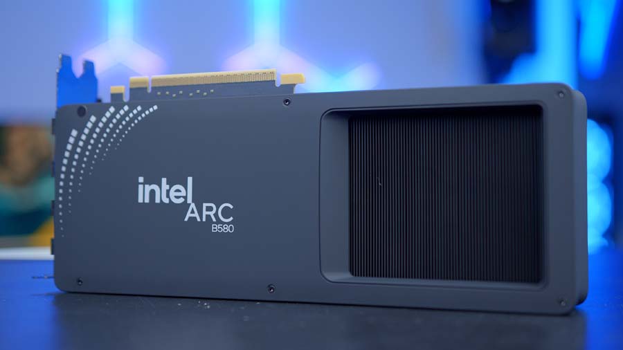 Intel Arc B580 top