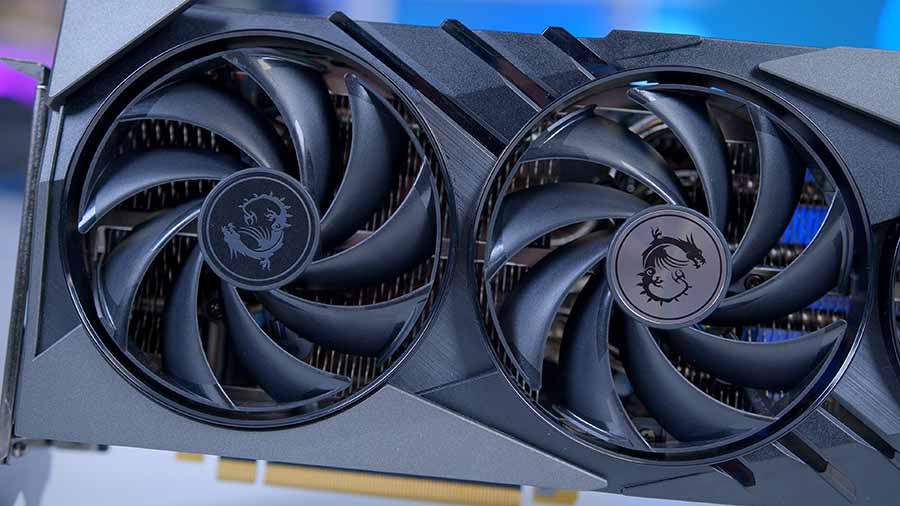 MPI_MSI RTX 4070 Ti SUPER Gaming X Slim Fan Close Up