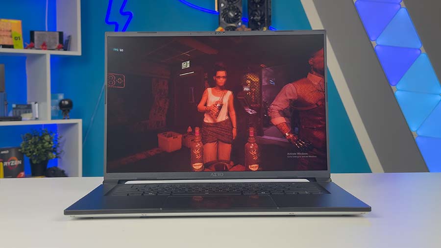MPI_Gigabyte AERO X16 W1H Windows Gameplay Centred Test