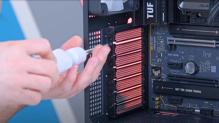 MPI_APNX C1 + ASUS 9070 XT PCI-E Cover Removal