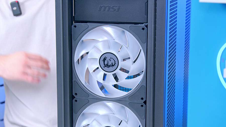 MPI_MSI MPG Velox 300R Airflow PZ Front Fan Close Up