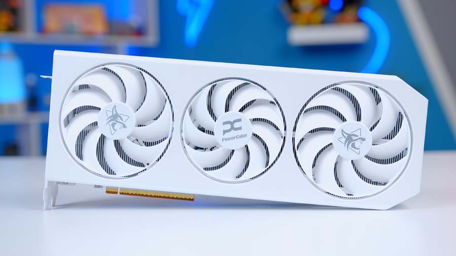 PowerColor HellHound Spectral White 9070 XT fans