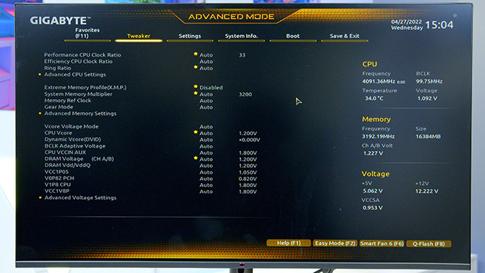 B660 DS3H AX - BIOS Advanced Mode