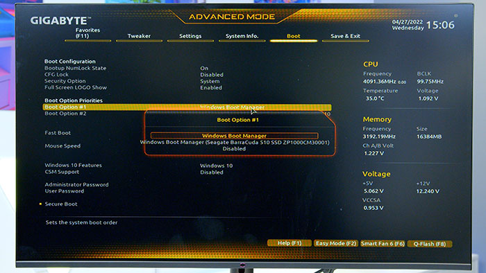 B660 DS3H AX - BIOS Boot Configuration