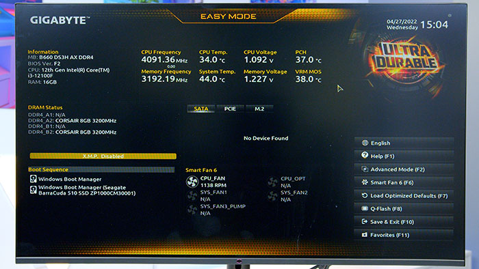 B660 DS3H AX - BIOS Easy Mode