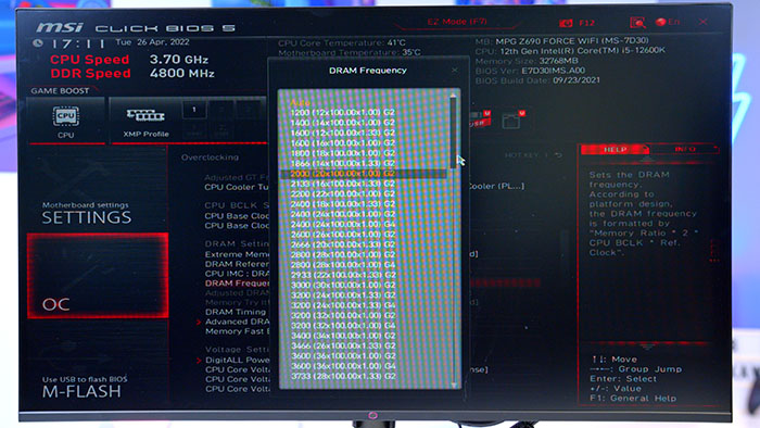 MSI BIOS DRAM Overclocking