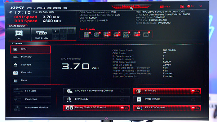 MSI BIOS EZ Mode