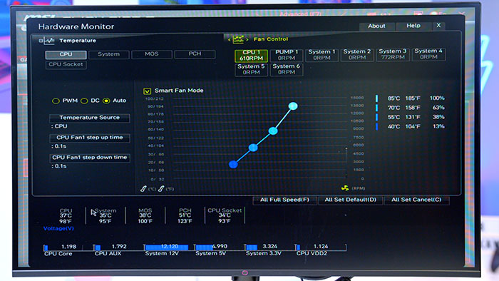 MSI BIOS Fan Settings