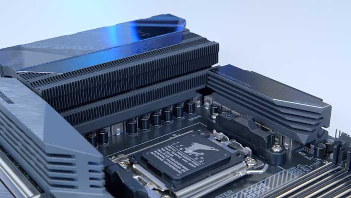 Gigabyte X670E AORUS Master VRM Cooling