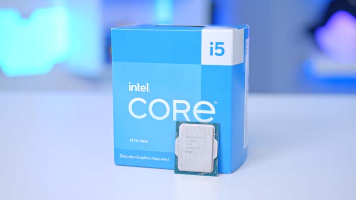 Intel Core i5 13400F in Front of Box