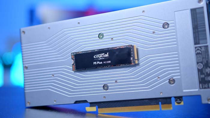 Crucial P5 Plus on GPU backplate