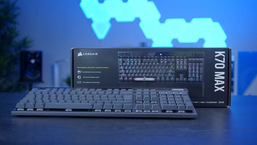 Corsair K70 MAX RGB Keyboard Review Bright Lighting and Smooth Typing