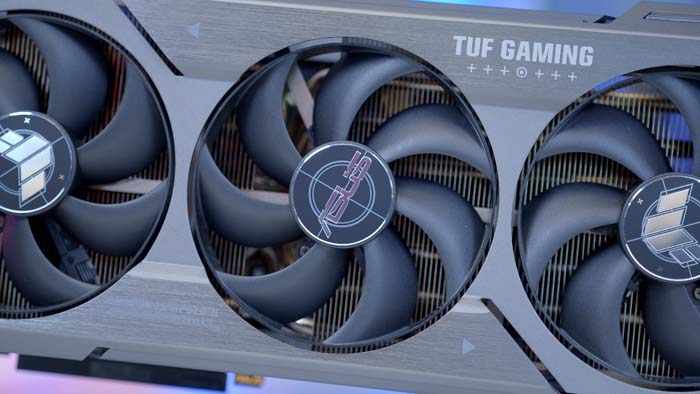 ASUS TUF Gaming Radeon RX 7900 XTX Fan Close-Up