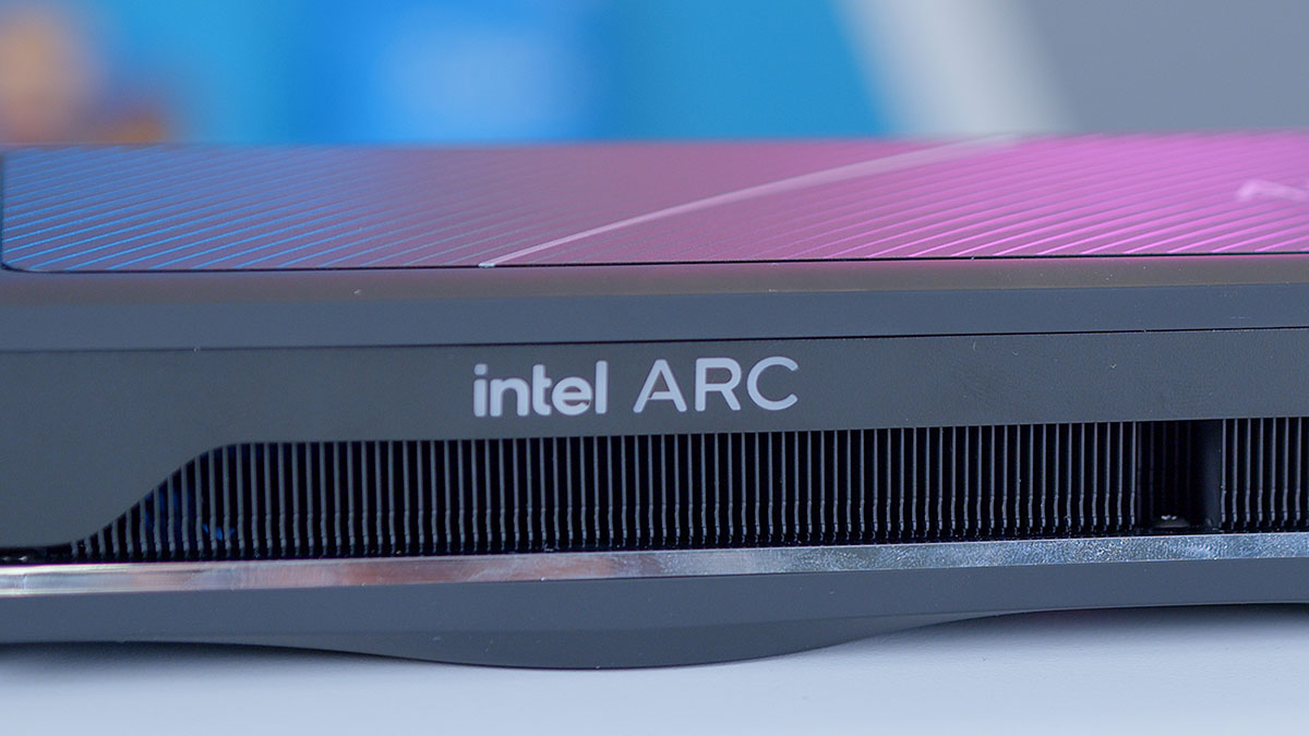 Intel ARC A750 Logo Close-Up Feature Image